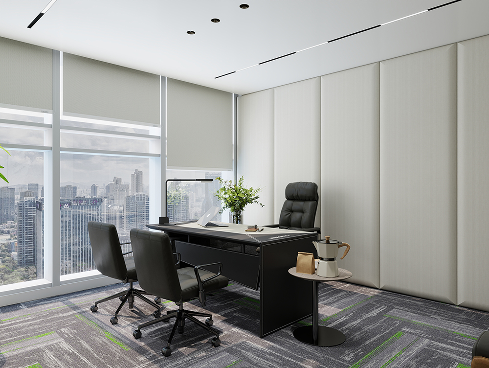 Soya black grey office desk
